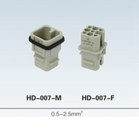HD 7 ~128 pin Insert Series rectangular plug socket heavy duty connector