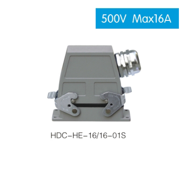 HDC HE 16/16 500V max16A Industrial rectangular plug socket heavy duty connector