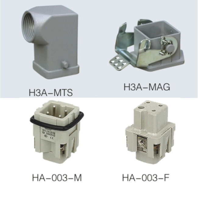 H3A-MTG-M20 H3A-MTG-PG11 3 pin 4 pin waterproof hood of heavy duty connector