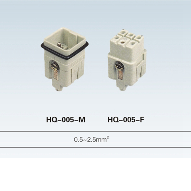 HQ 5, 7, 8 pin M/F male & female plug Insert heavy duty connector
