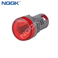 Mini 22 mm Digital Display LED Signals Indicator Light Lamp with AC Voltage Meter Voltmeter