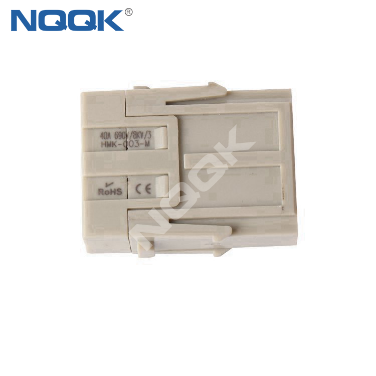 HMK-003-F 3 pin 40A 690V Female Module Plugin Cable heavy duty connector