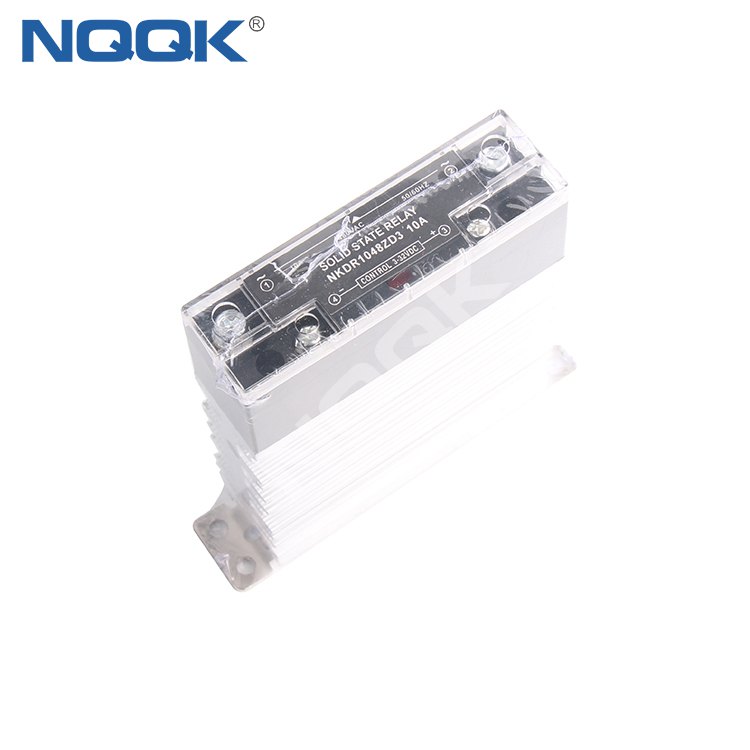 10A 32V DC to 480V AC single phase thin solid state relay with heat sink