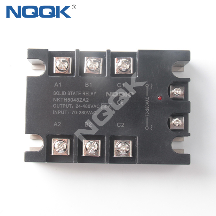 50A AC To AC 3 Three Phase SSR Solid State Relay
