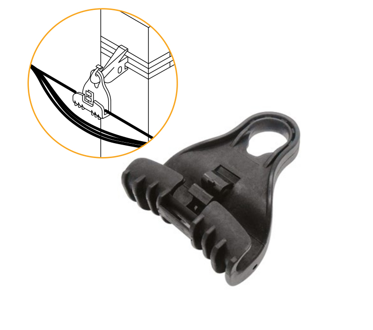 1.1A LV  black plastic suspension clamps for ABC cable