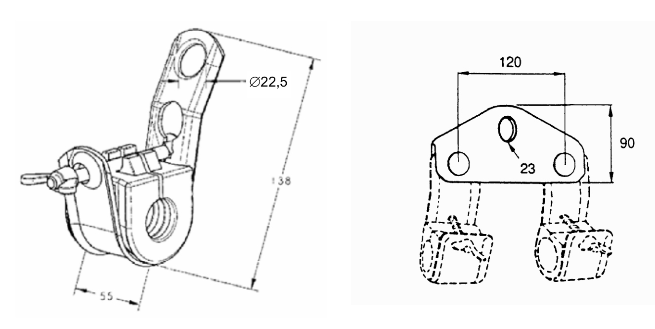 SHC-2 LV overhead line cable suspension clamp