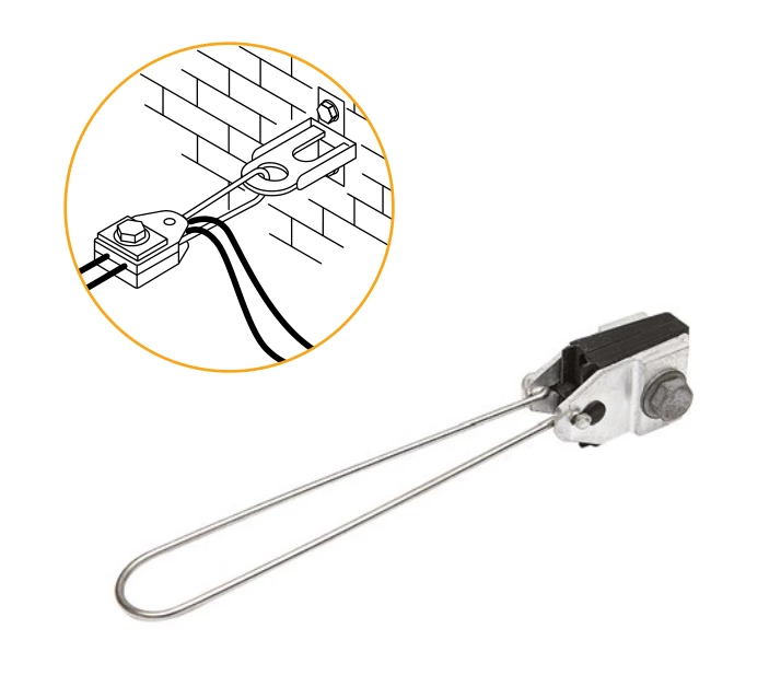 SM157 anchoring clamp   for overhead cable to poles or walls