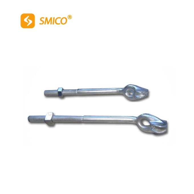 Against rust and corrosion thimble eye bolt for electric and communication lines fittings