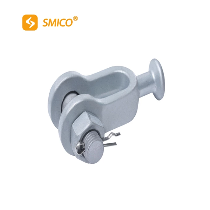 Cast iron tension strength ball clevis for powerline hardware