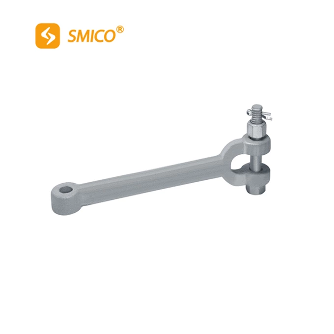 Cast iron tension strength ball clevis for powerline hardware