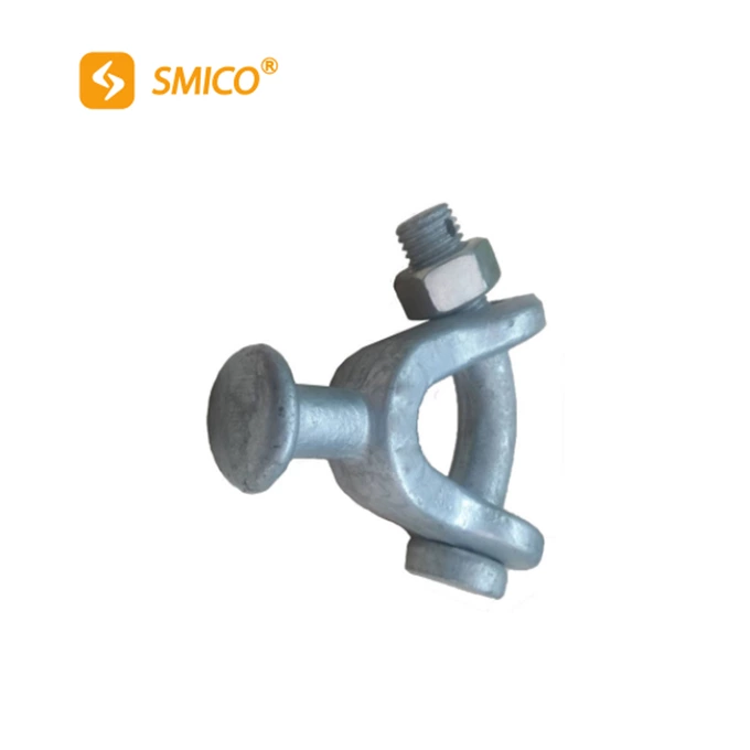 Cast iron tension strength ball clevis for powerline hardware