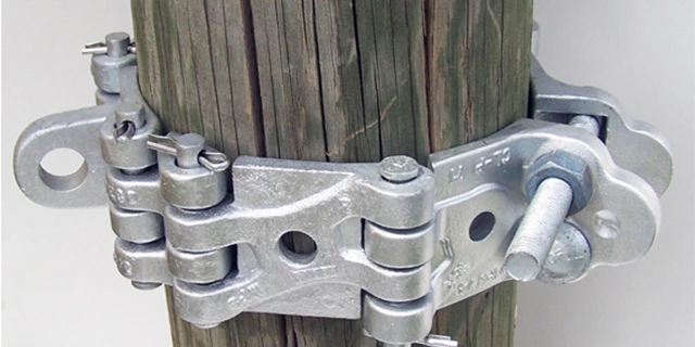 Aluminium alloy pole band for wrap on the pole