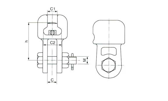 Socket clevis for used on the transmission line overhead line and power line