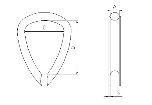 Wire rope thimble for supporting and protecting the ADSS cable