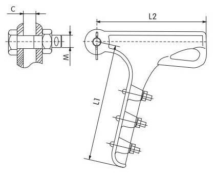 NLL overhead wire cable dead end clamp