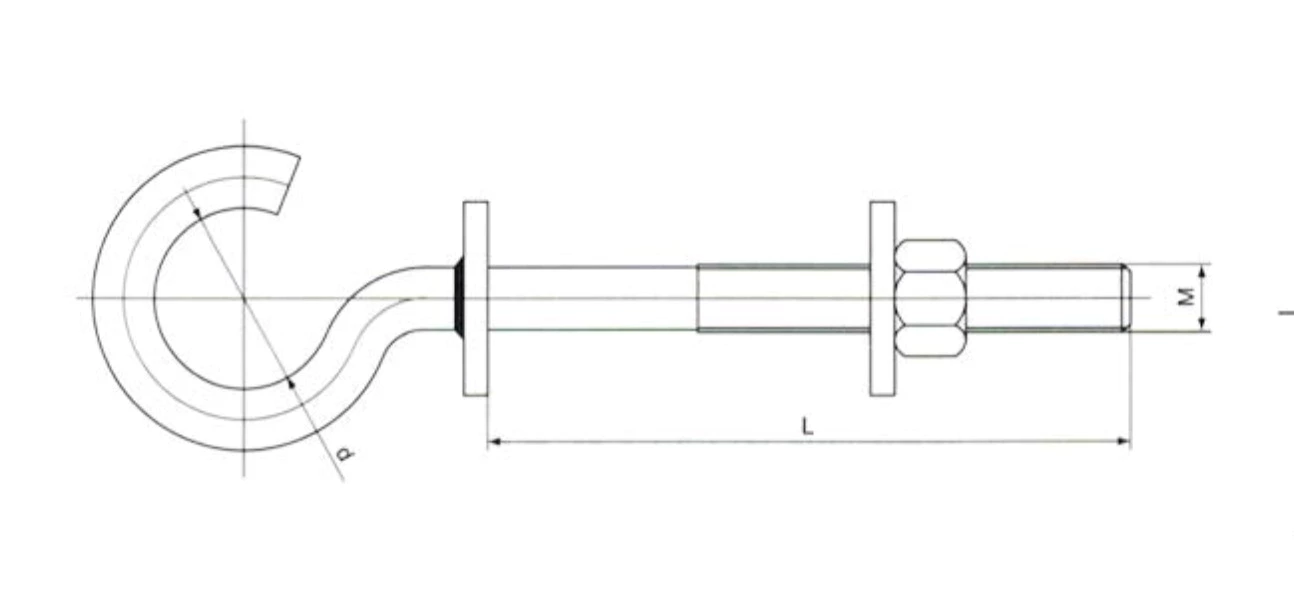 Galvanized Pigtail eye Bolt for Electric Power Fittings