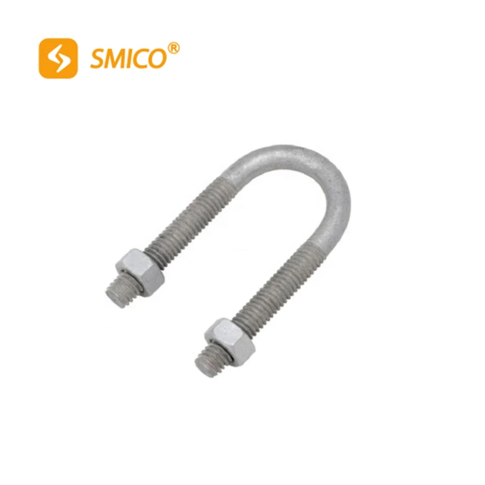 U bolt clamp for power and telecommunication line