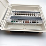 Junction box sealed connections in low voltage aerial network connections cdbs-tsc