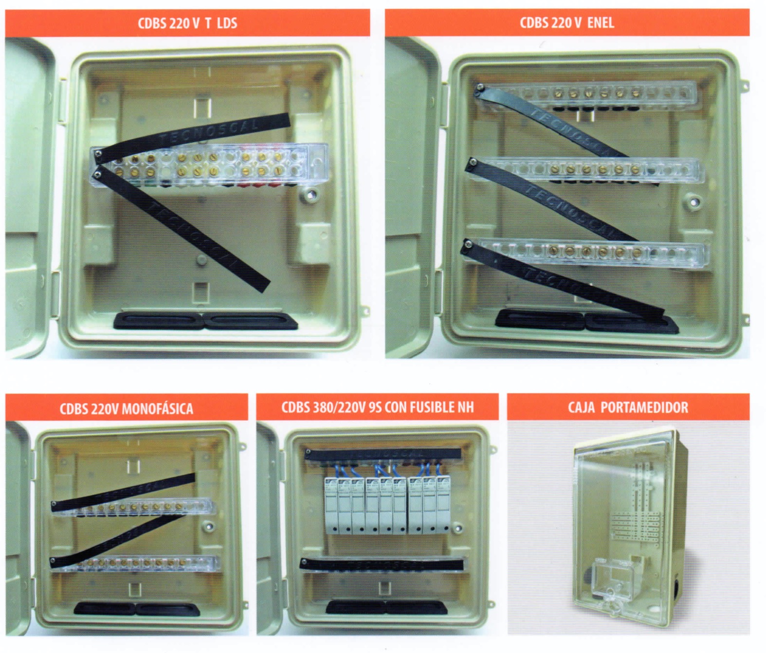 Junction boxes with sealed bars