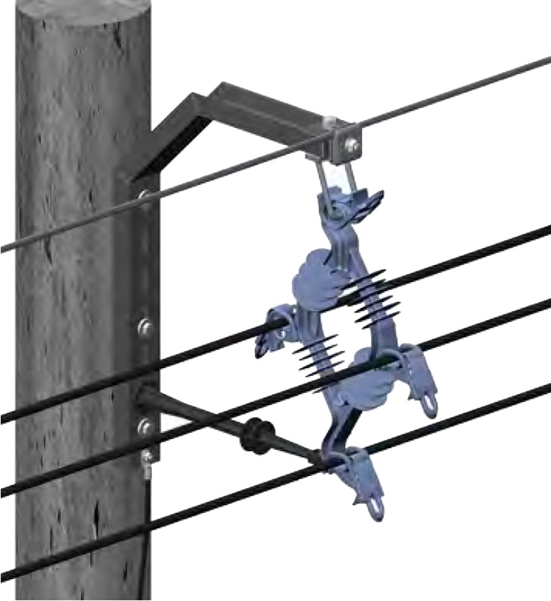 35kv ESPAÇADOR LOSANGULAR COM GARRAS