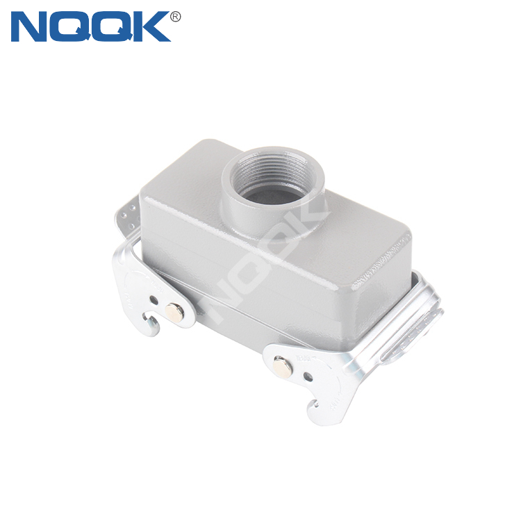 H16B-TGB Top outgoing line shell with double buckle Four ears Heavy duty connector housing