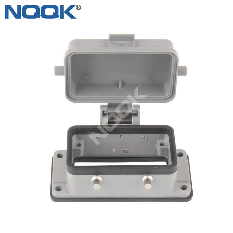 H10B-AD-BO  base four ear with cover Opening installation Heavy duty connector housing