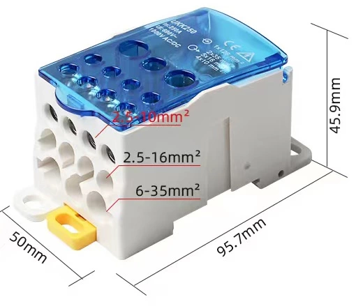 Клеммный блок разъема UKK 250A винтового типа