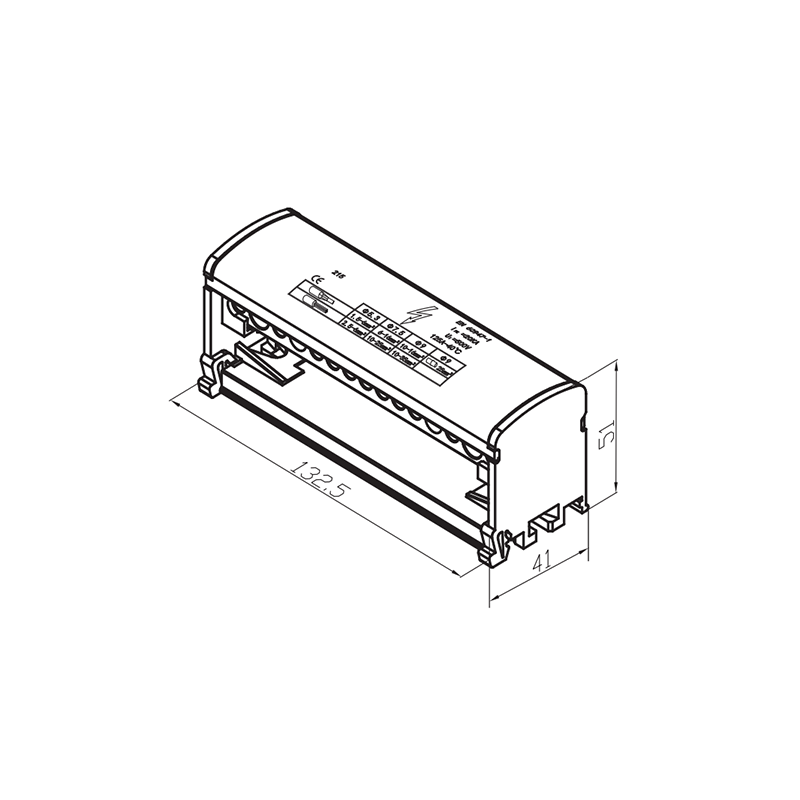215 Din Rail Terminal Block Modular 2 Lines
