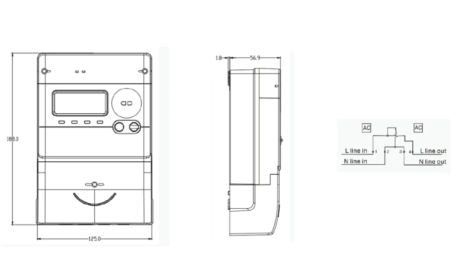 GSD7666-WJ1 Single-phase  STS Smart Energy Meter