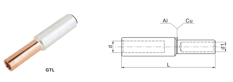 GTL Bimetal Aluminium Copper Cable Connector PIN Type