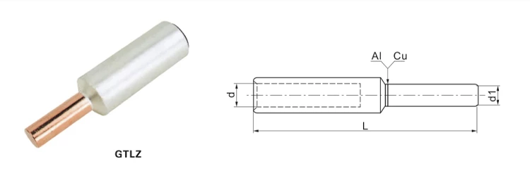 GTLZ Copper Aluminum and copper Bimetal Crimp Lug Terminal Connectors