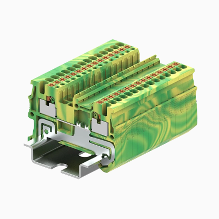 PT1.5-2-PE push in spring guide rail terminal