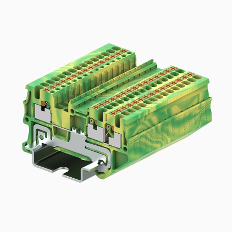 PT1.5-3-PE push in spring guide rail terminal