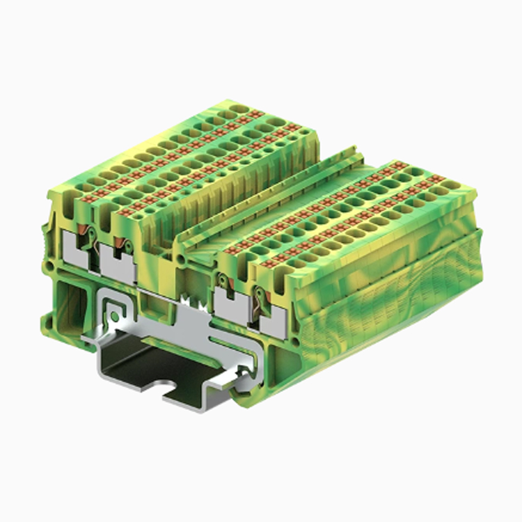 PT1.5-4-PE push in spring guide rail terminal
