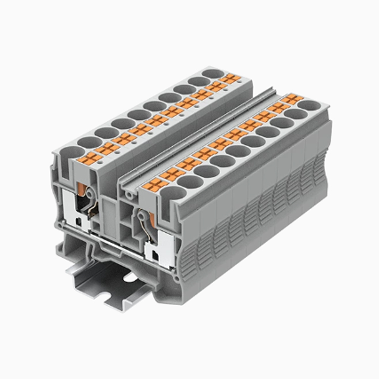 PT10-2-G in line spring guide rail terminal