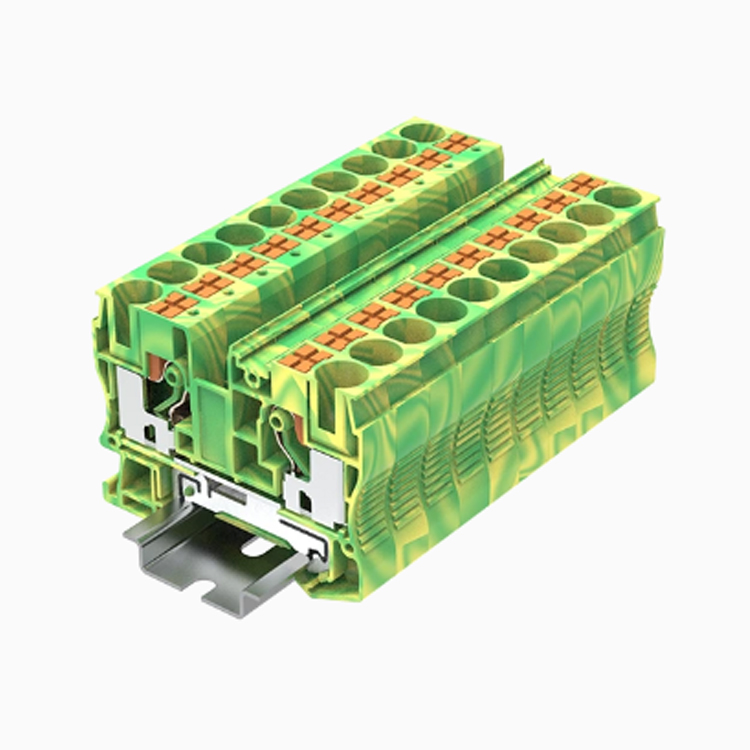 PT10-2-PE push in spring guide rail terminal