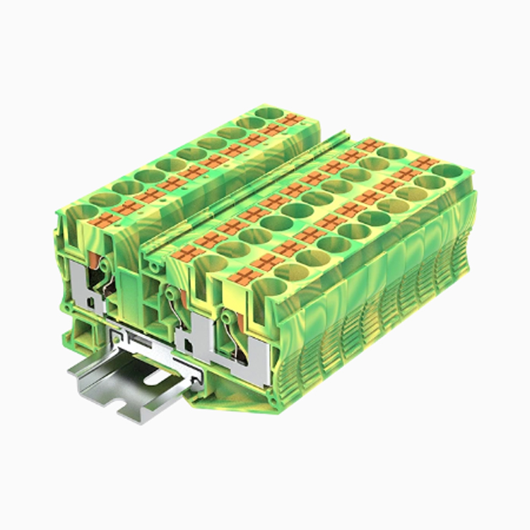 PT10-3-PE push in spring guide rail terminal