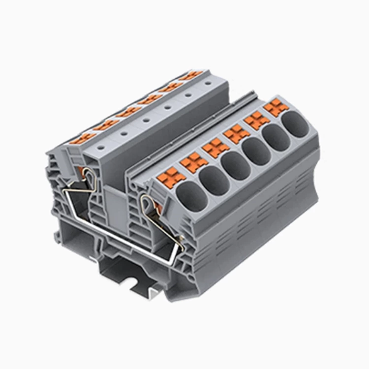 PT16-2-G in line spring guide rail terminal
