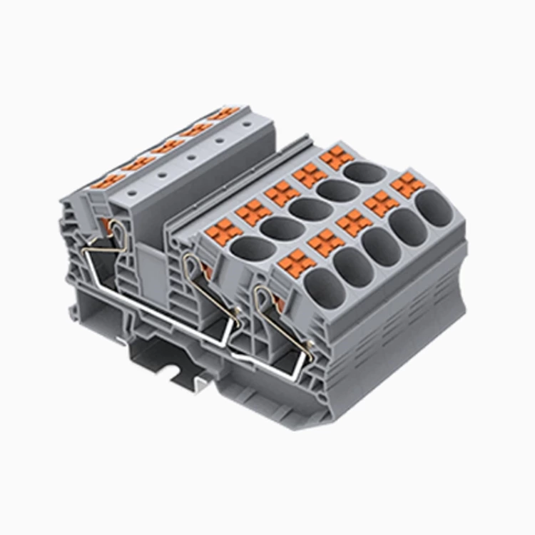 PT16-3-G in line spring guide rail terminal