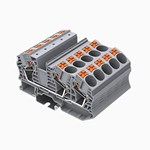 PT16-3-G in line spring guide rail terminal