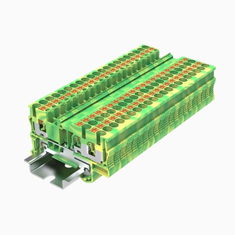 PT2.5-3-PE push in spring guide rail terminal