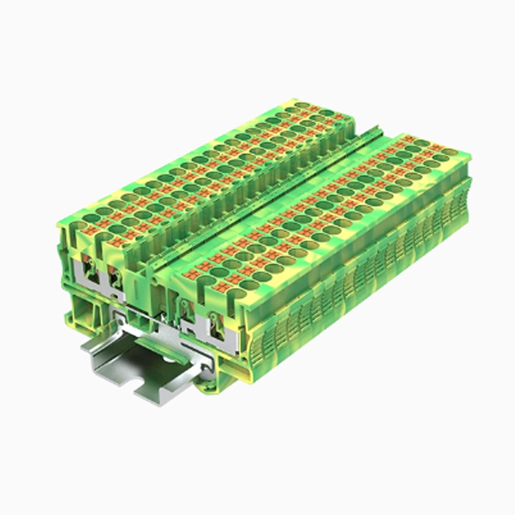 PT2.5-4-PE push in spring guide rail terminal