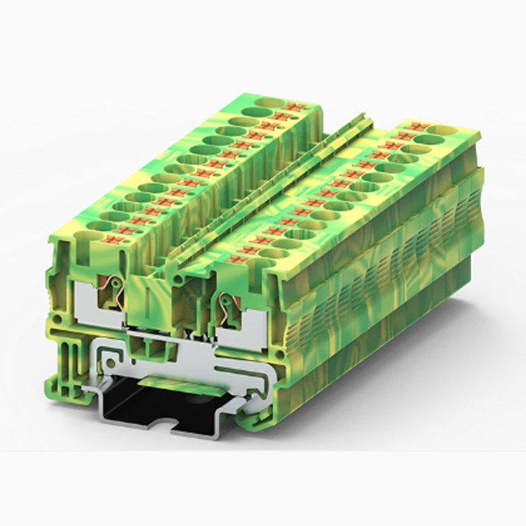 PT4-2-PE push in spring guide rail terminal