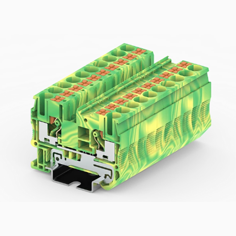 PT6-2-PE push in spring guide rail terminal