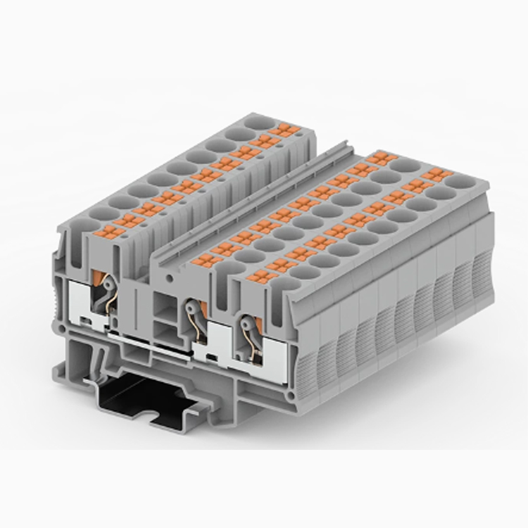 PT6-3-G in line spring guide rail terminal