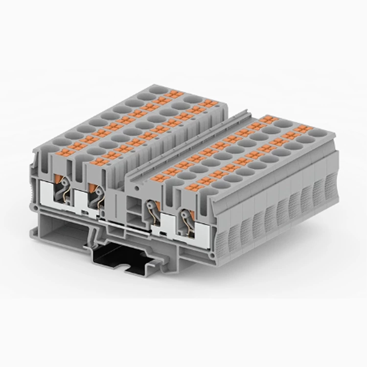 PT6-4-G in line spring guide rail terminal