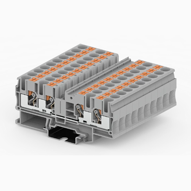 PT6-4-G in line spring guide rail terminal
