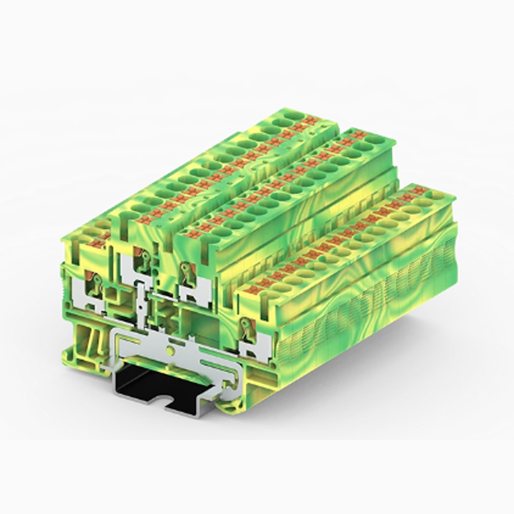 PTD2.5-2-PE push in spring guide rail terminal