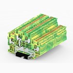 PTD4-2-PE push in spring guide rail terminal