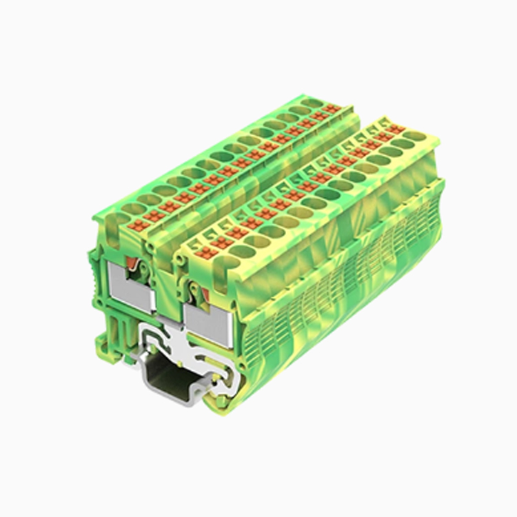 PTM1.5-2-PE push in spring guide rail terminal